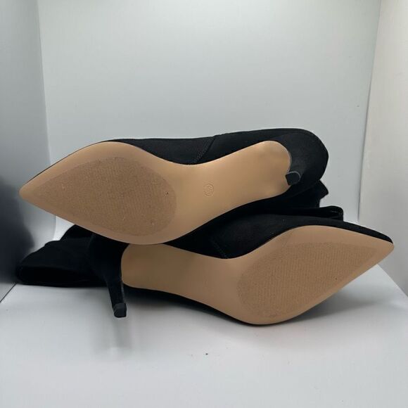 CUSHIONAIRE Women's scrunch heel boot with +Memory Foam 8.5 WIDE BLACK - Picture 5 of 7